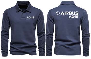 AIRBUS A340 LONG SLEEVE POLO